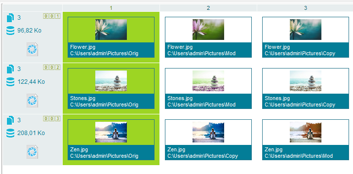 Moving thumbnails