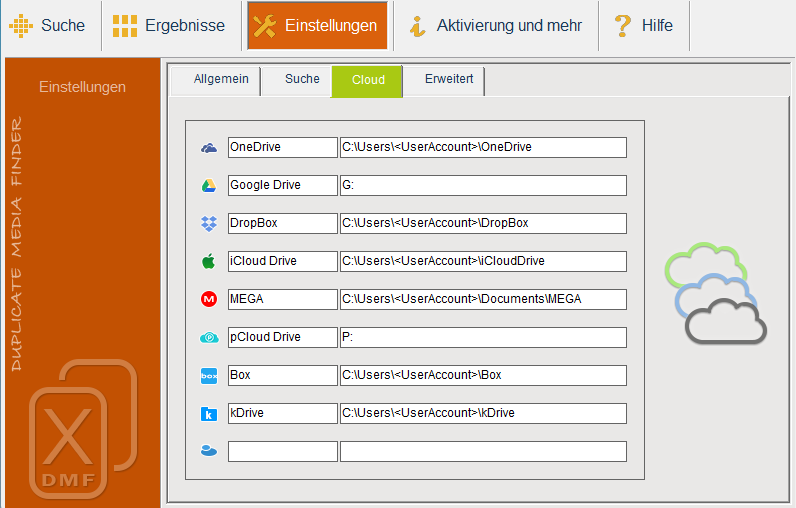 Tab cloud
