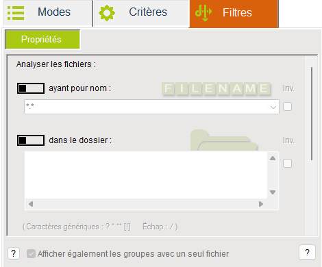 Filter Properties