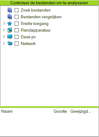Folder selection